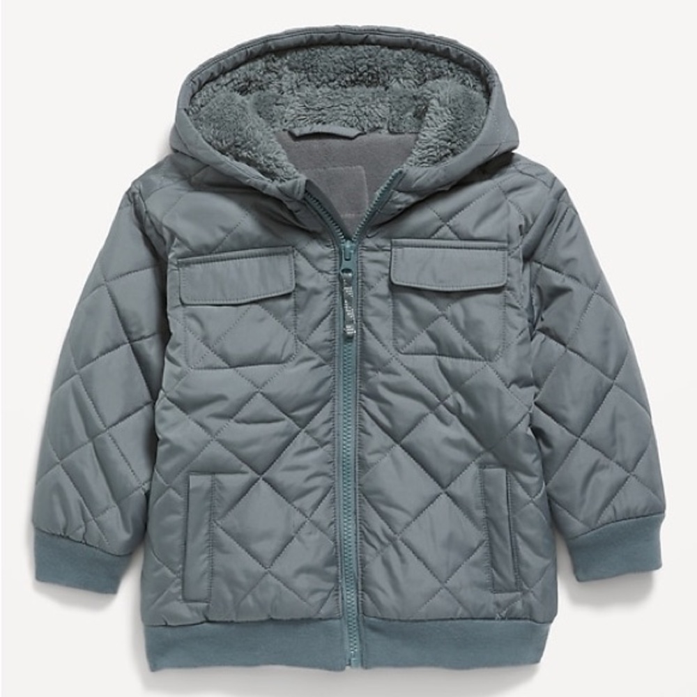 Old Navy Unisex Water Resistant Snow Bib Overalls/Hooded Quilted Jacket Set
